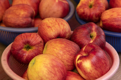 Close-up of apples for sale in market