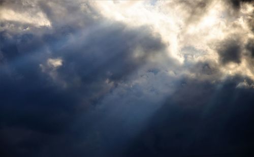 Low angle view of storm clouds in sky