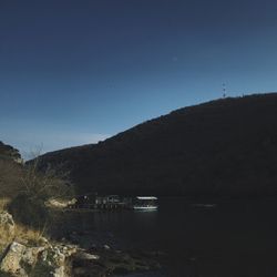 Scenic view of boats in sea