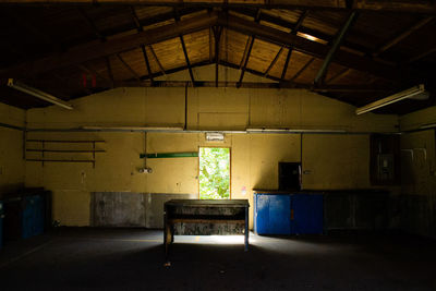 Interior of abandoned building