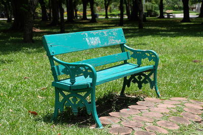 Chairs in park