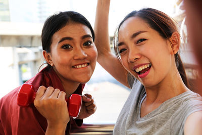 Portrait of a smiling young woman