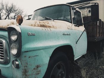 Close-up of vintage car