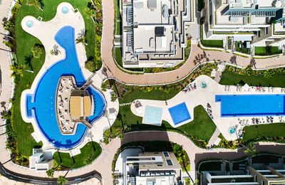 High angle view of cityscape