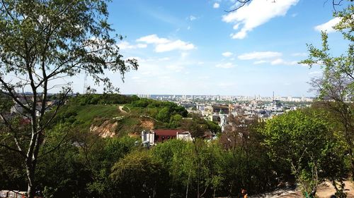 View of townscape against sky