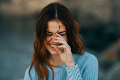 Portrait of beautiful young woman