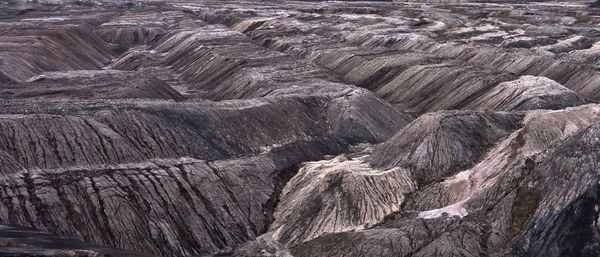 High angle view of rock formations