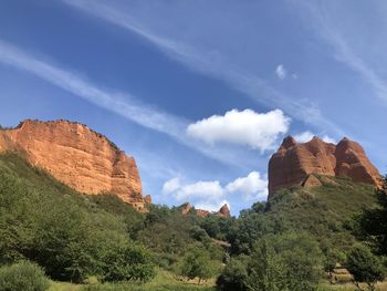 Panoramic view of rock formations against sky