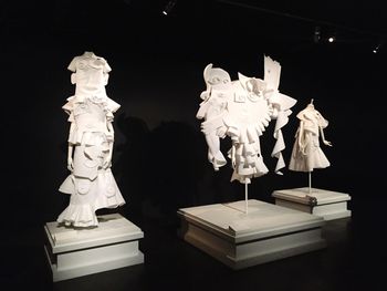 Statue of people at night