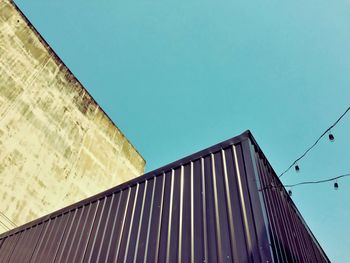 Low angle view of building against clear sky