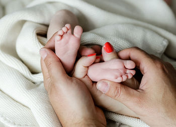 Close-up of baby hands