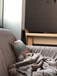 Lounge chair on bed at home