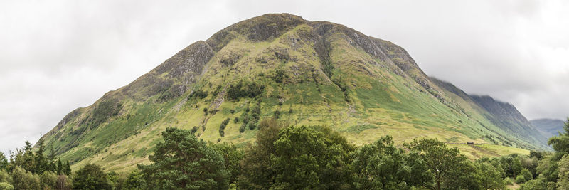 Low angle view of mountain against sky