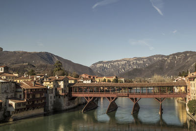 View of bridge over river