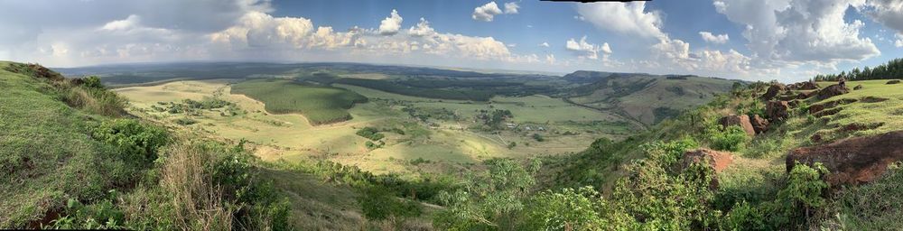 Panoramic view of landscape against sky