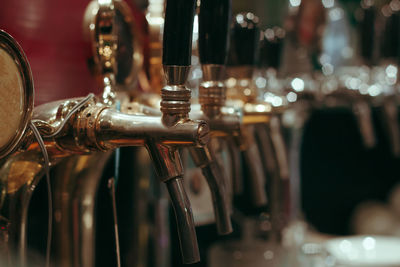 Close-up of beer glass