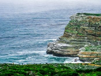 Rock formation on sea shore