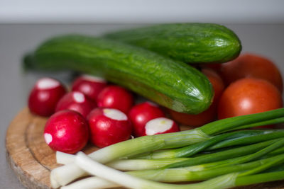 Close-up of vegetables on table