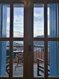 View of sky seen through window