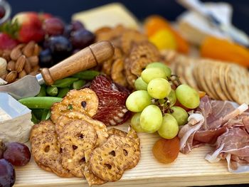 Close-up of food on cutting board