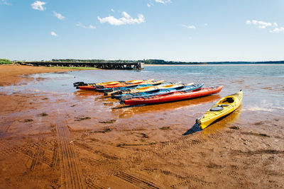 Boats in sea