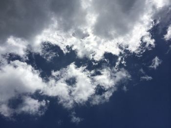 Low angle view of cloudy sky