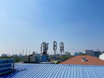 Industrial building against blue sky