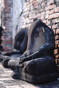 Close-up of old statue