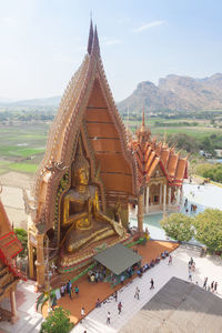 High angle view of a building