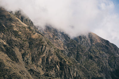Low angle view of mountain against sky