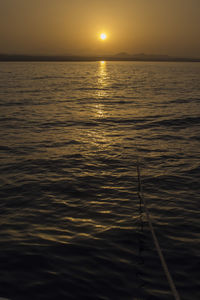 Scenic view of sunset over sea