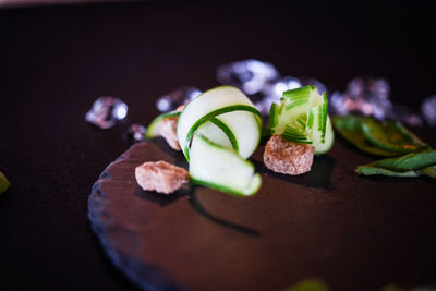 Close-up of vegetables on table