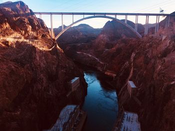 Arch bridge over river