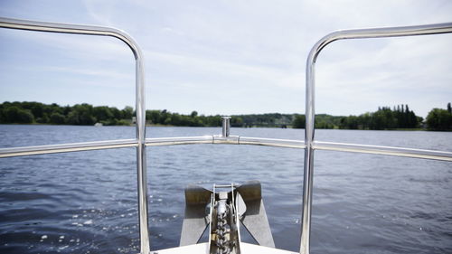 Bridge over river against sky