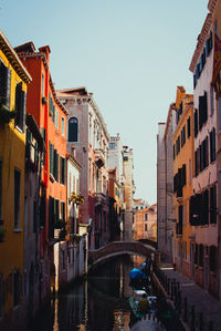 Canal amidst buildings in city