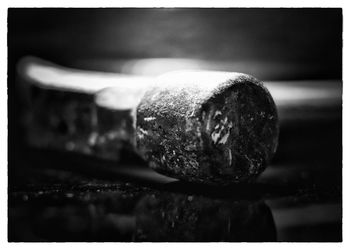 Close-up of old machine part