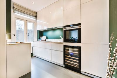 View of modern kitchen counter