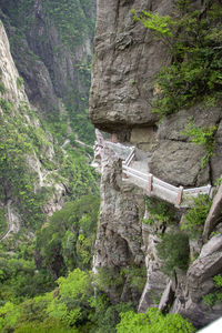 View of rock formation on mountain