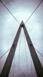 Low angle view of suspension bridge