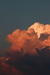 Low angle view of dramatic sky during sunset