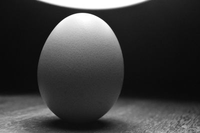 Close-up of egg on table