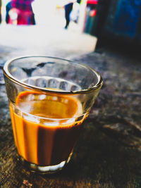 Close-up of drink on table