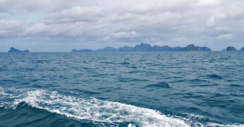 Scenic view of sea against sky