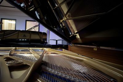 Detailed view of piano