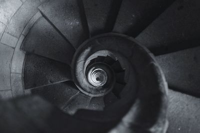 Angle view of spiral staircase