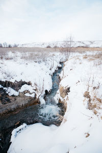 Long exposure of stream during winter