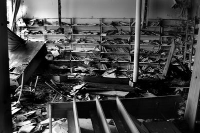 Interior of old abandoned building