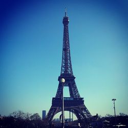 Low angle view of eiffel tower