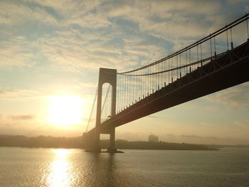 Suspension bridge over sea