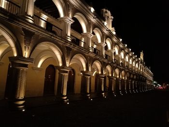 Illuminated historic building at night